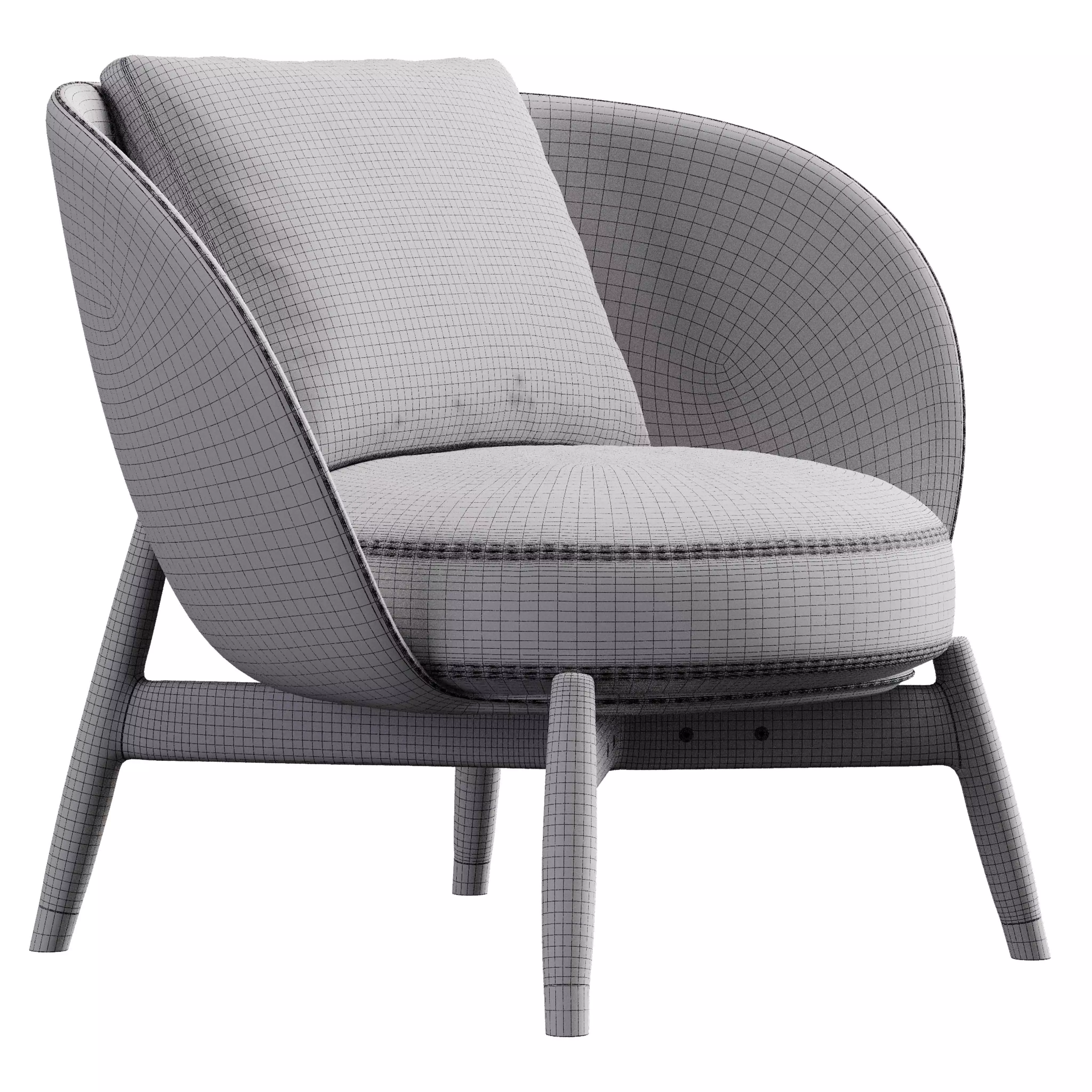 Eri Armchair By Flexform 3D model_3