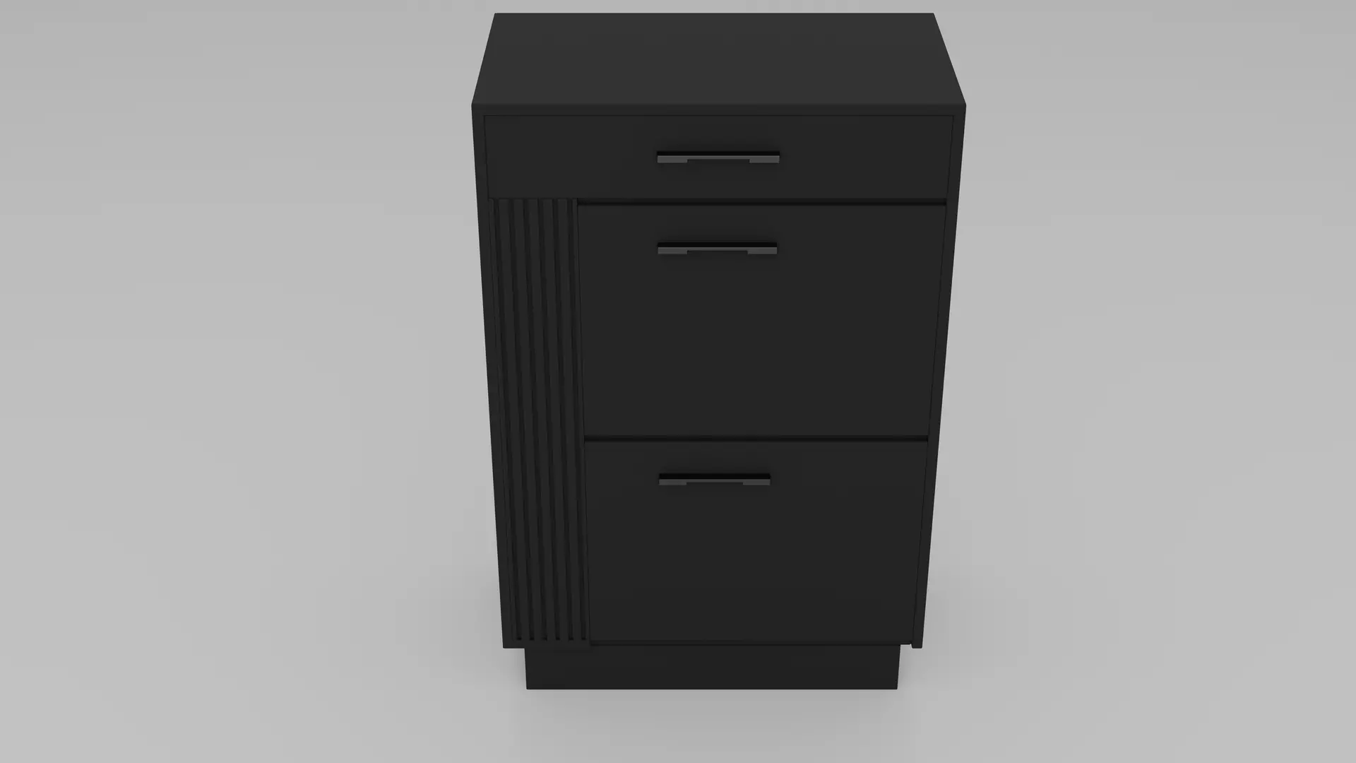 Shoe Cabinet - Variant 1 of 33 - Matte Black Low-poly 3D model_2