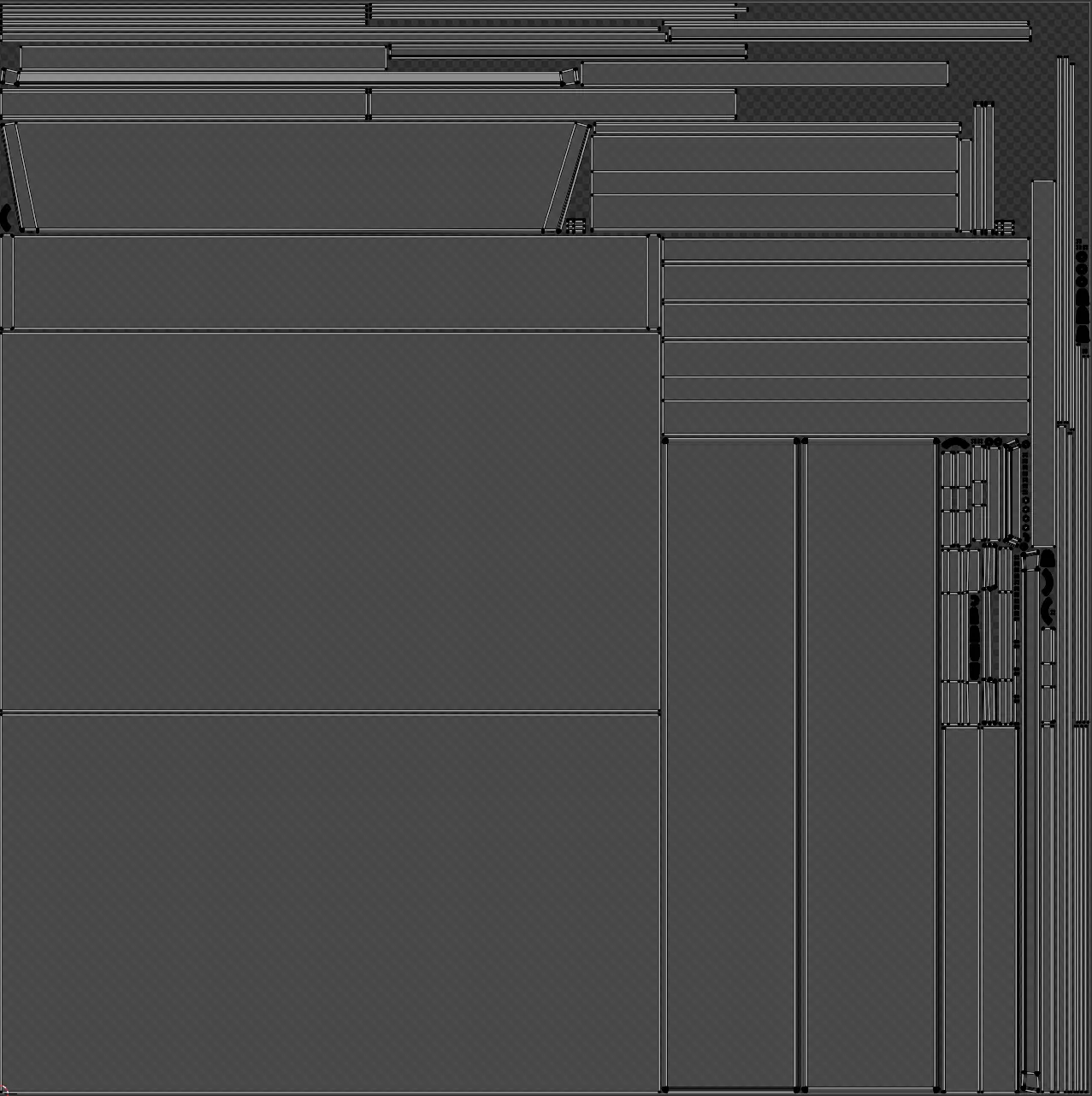 Shoe Cabinet - Variant 1 of 33 - Matte Black Low-poly 3D model_10