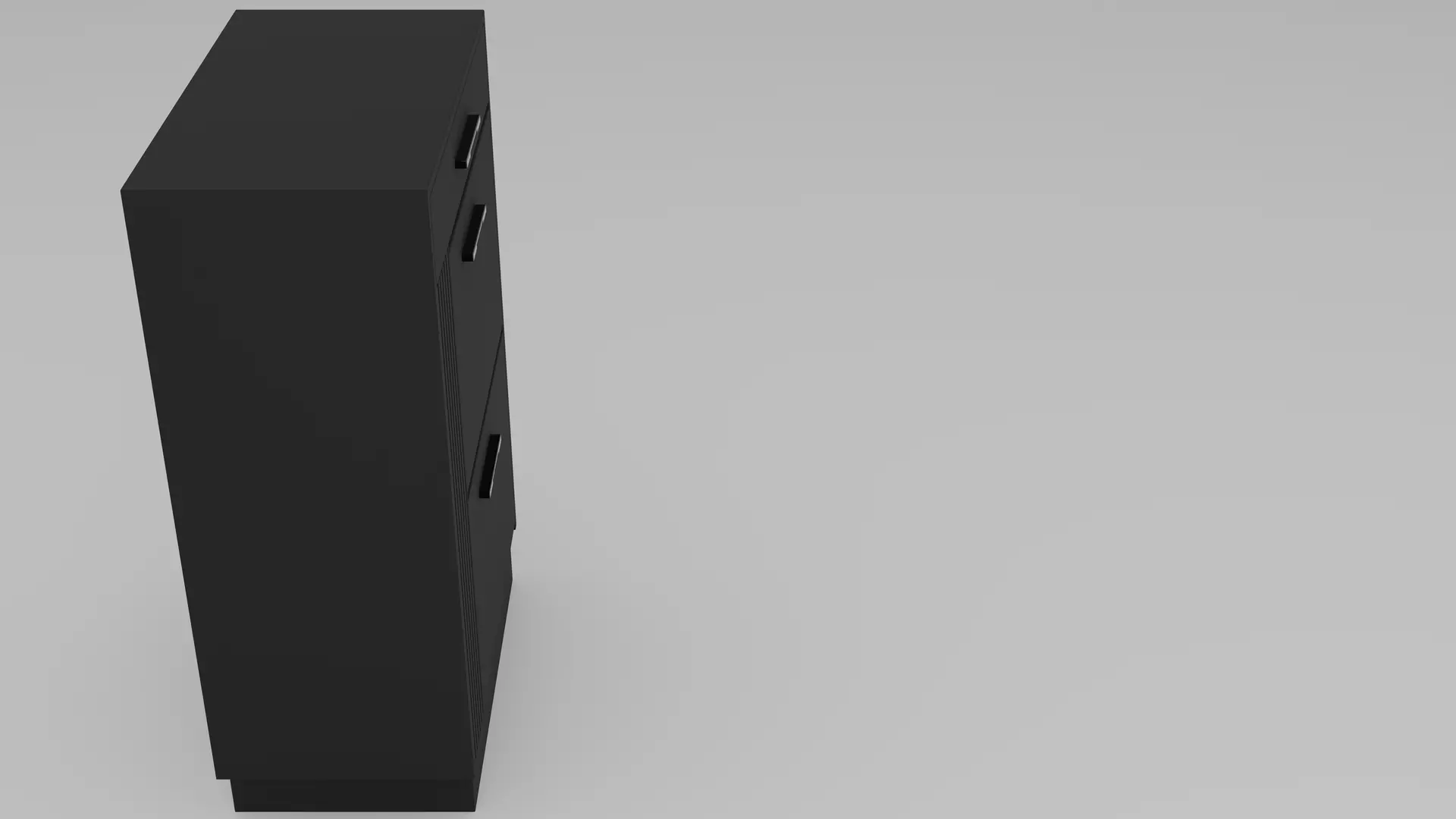 Shoe Cabinet - Variant 1 of 33 - Matte Black Low-poly 3D model_4