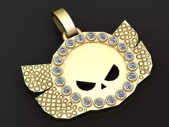 skull pendant  3D printable model 
