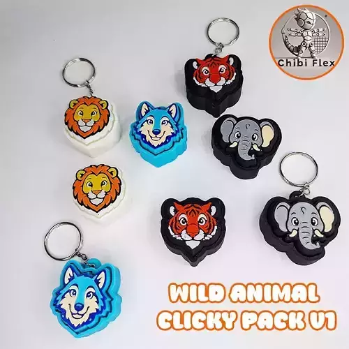 Wild Animal Clicky Pack Clicker Fidget