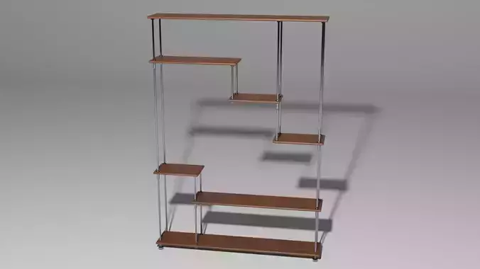 3D book shelf model