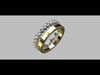 Full Wedding Ring with 1mm Stones 3D print model_1