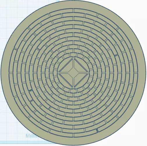 arena floor circular 4 sizes 3D print model_2
