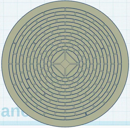 arena floor circular 4 sizes 3D print model_3