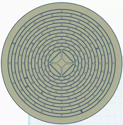 arena floor circular 4 sizes 3D print model_1