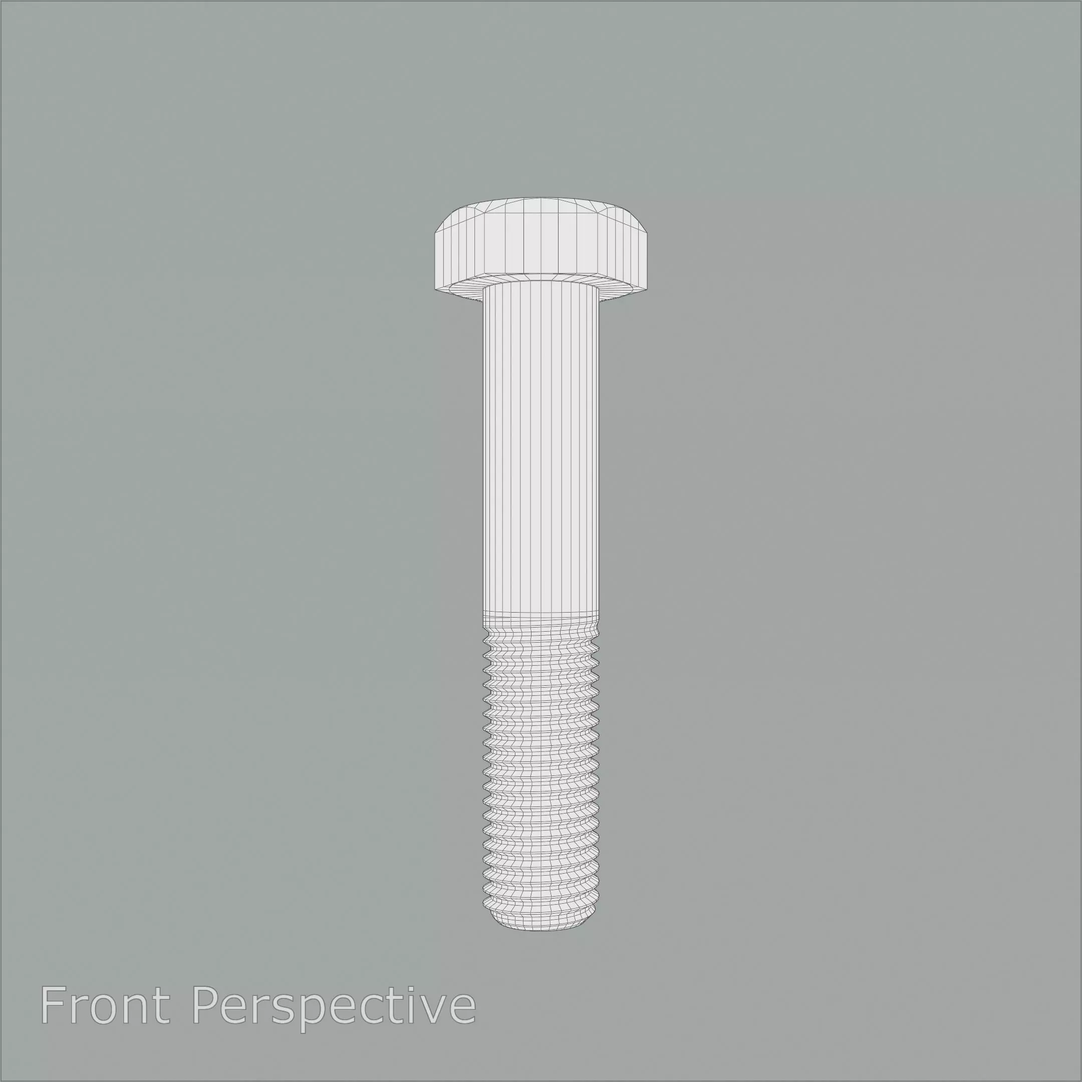 Steel Stained Hex M12 Precision Bolt with 4K PBR Textures 3D model_10