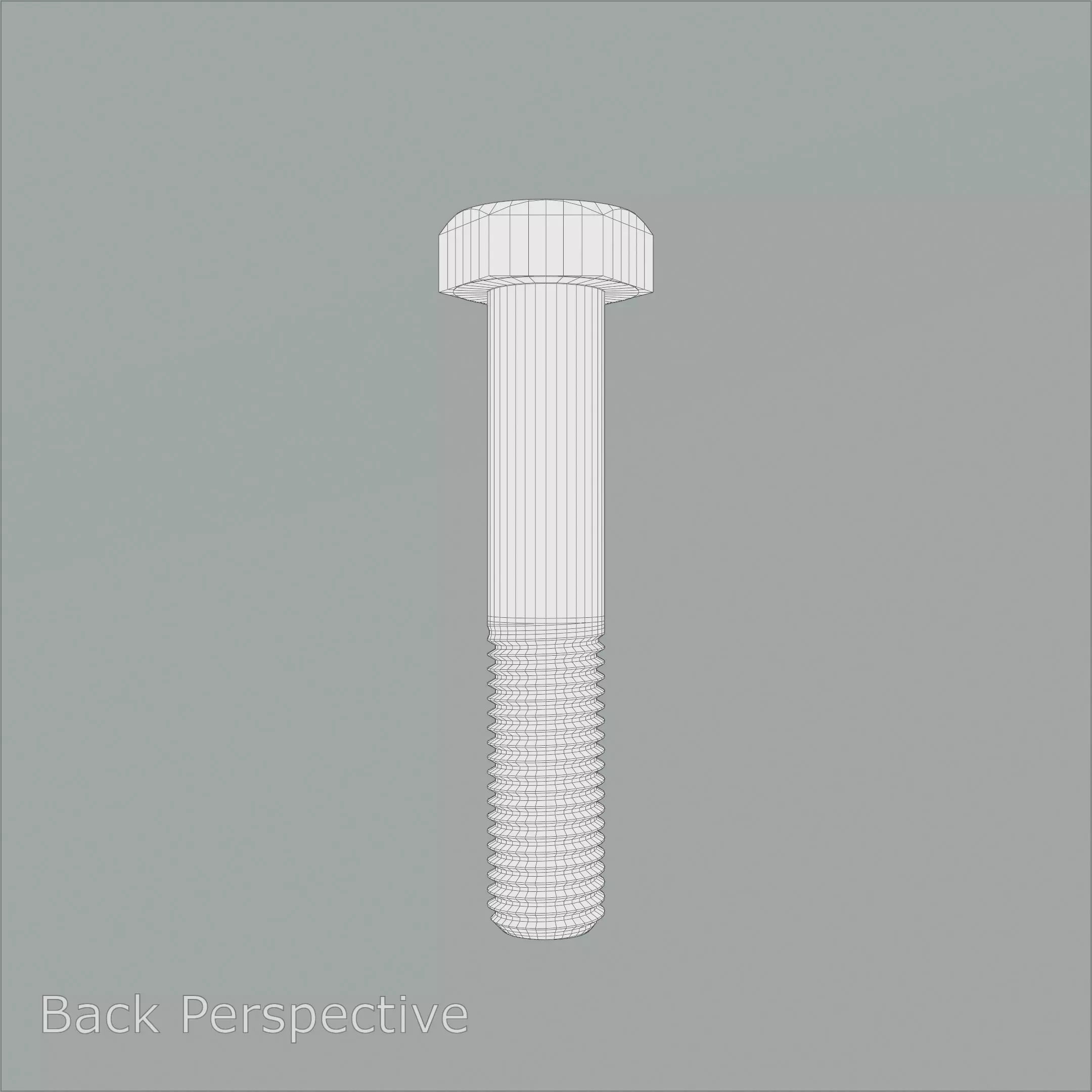 Steel Stained Hex M12 Precision Bolt with 4K PBR Textures 3D model_11