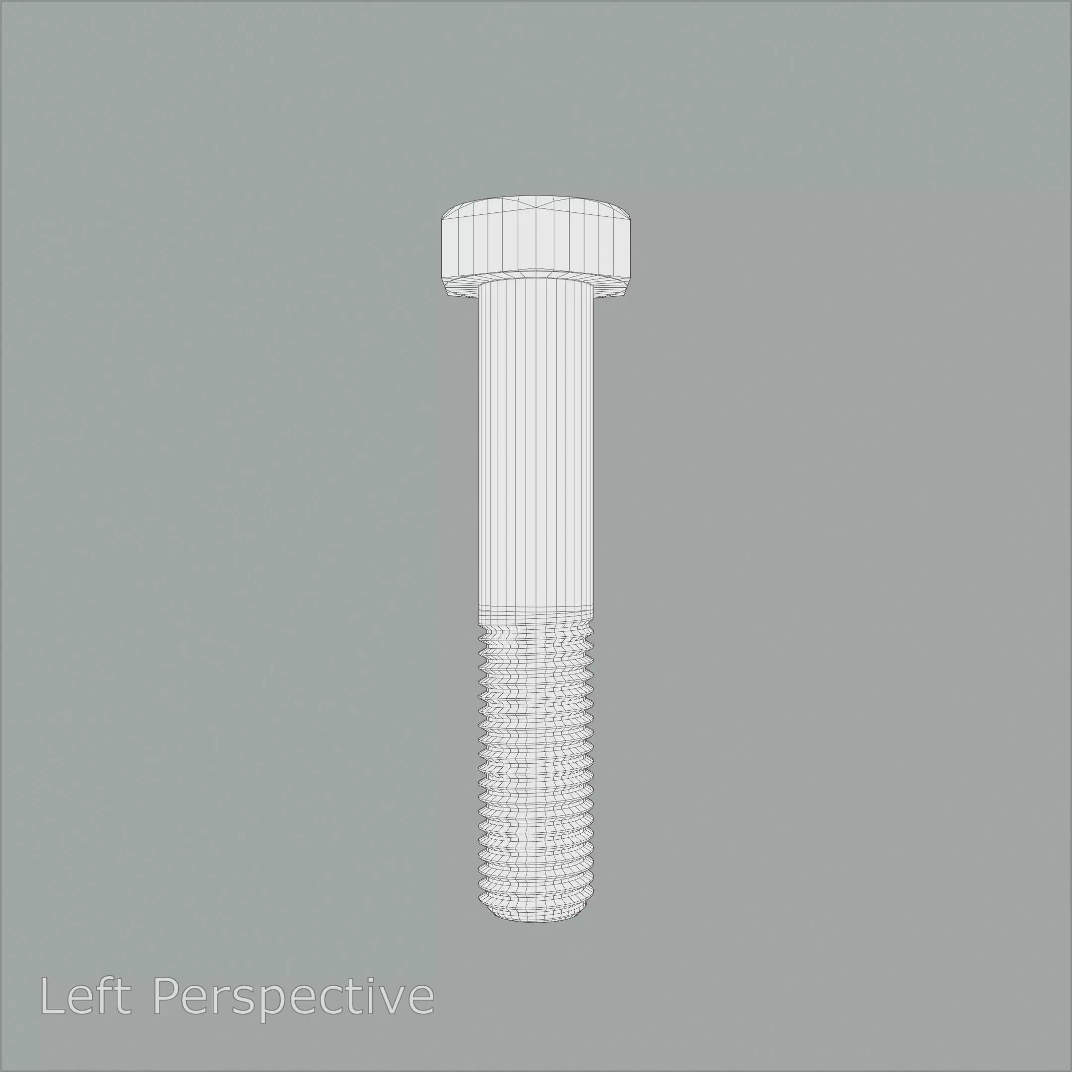 Steel Stained Hex M12 Precision Bolt with 4K PBR Textures 3D model_12