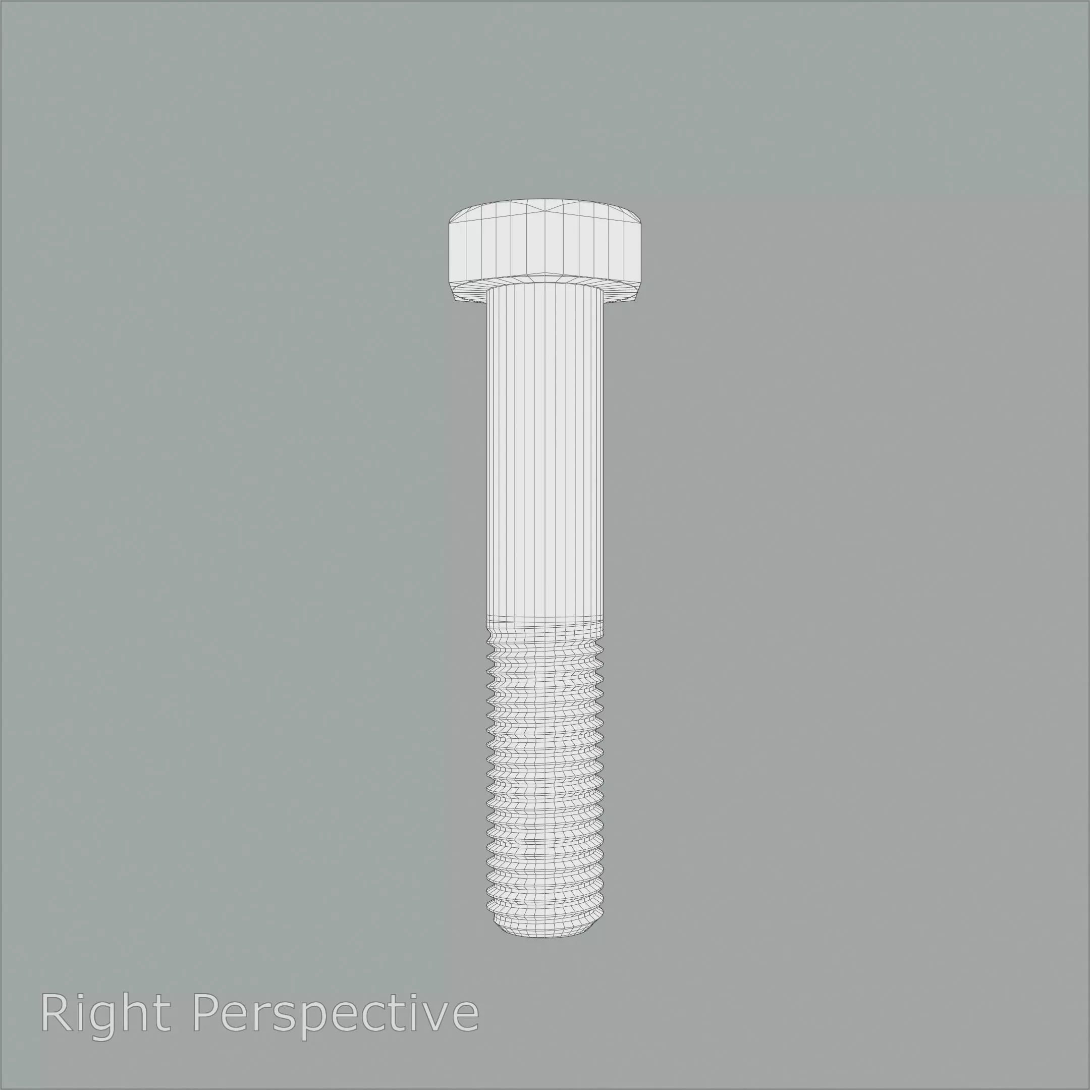 Steel Stained Hex M12 Precision Bolt with 4K PBR Textures 3D model_7