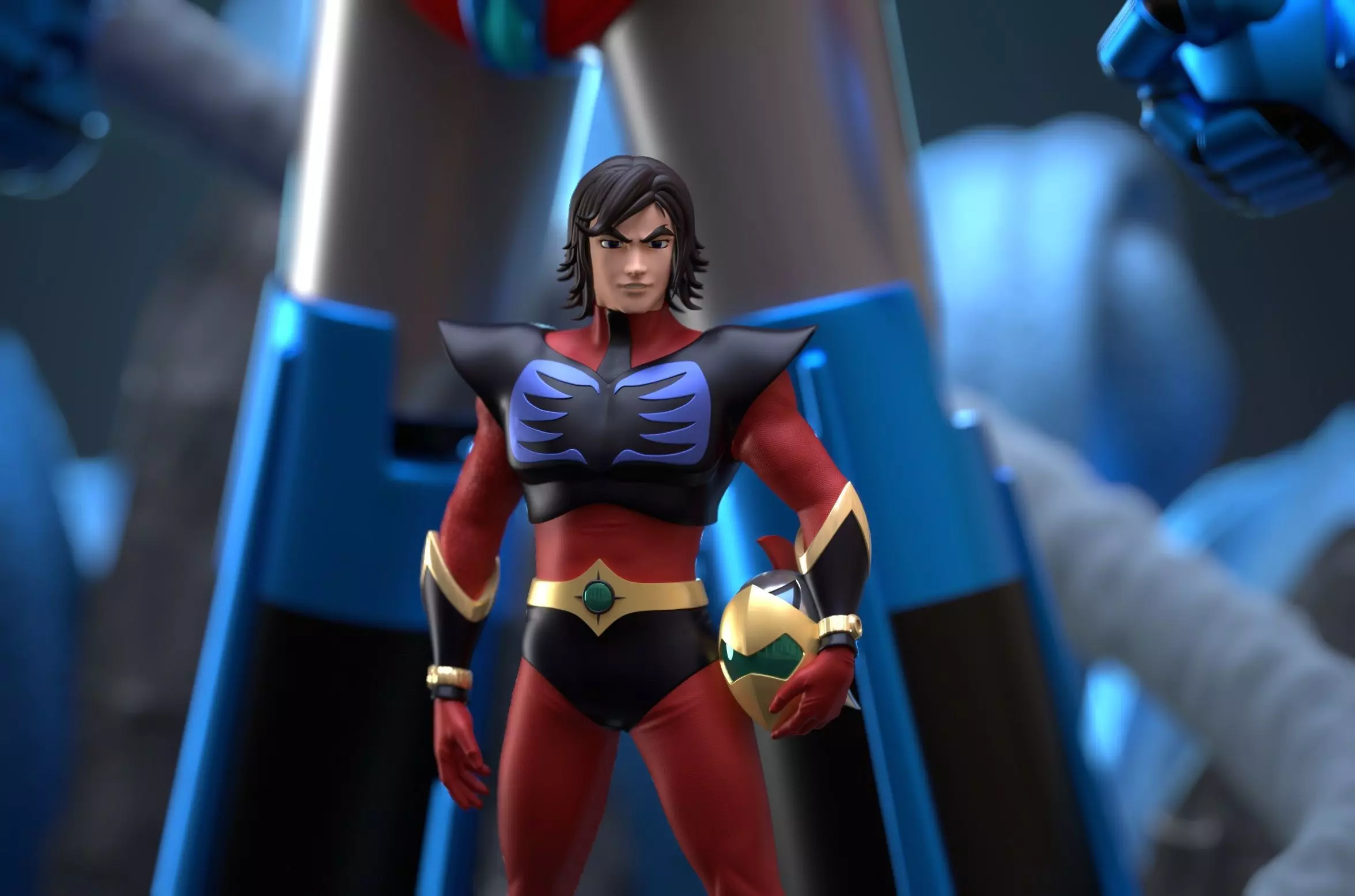 Goldrake diorama 3D print model_1