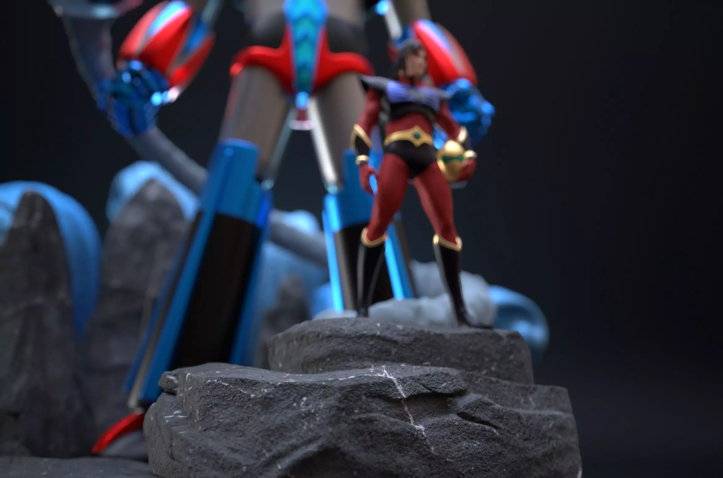 Goldrake diorama 3D print model_5