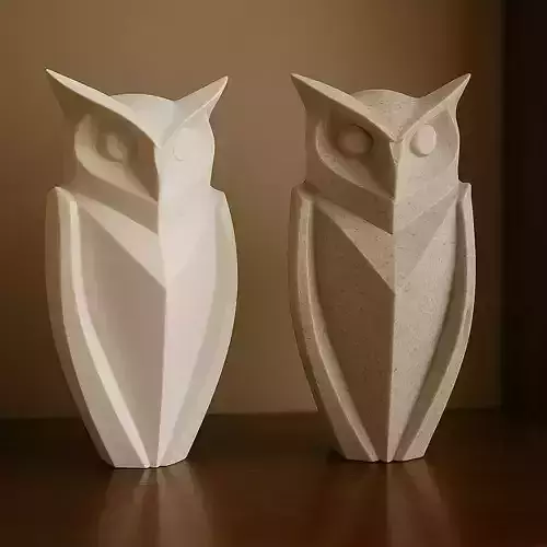Decorative sculpture design home owl 3D print model
