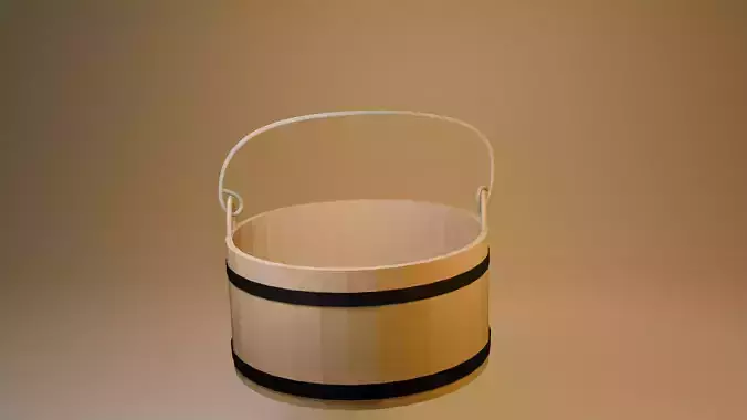 5 Wooden Props Pack Game Ready Table Chair Crate Barrel Bucket