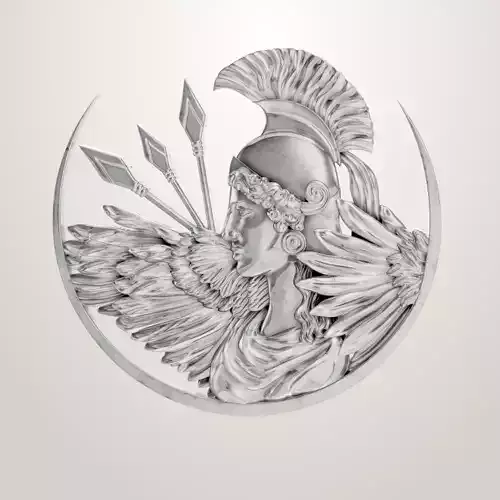 Spartan Art Nouveau brooch pin Large brooch Antique pin 