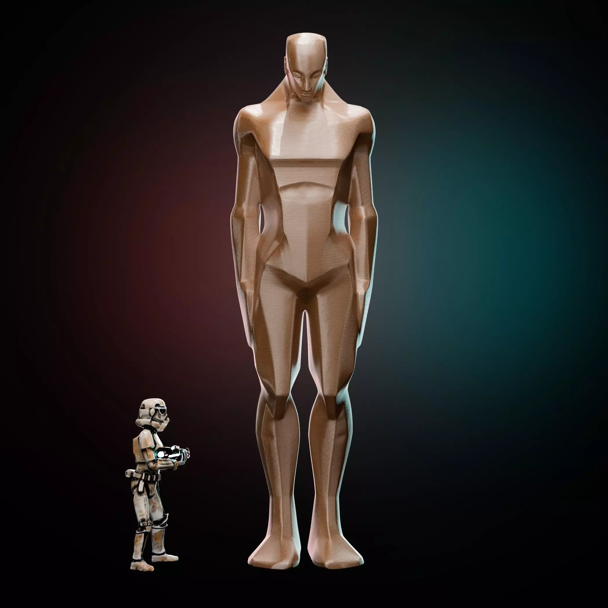 Custom Statue of the Ancient Sith Slave 3D print model_0