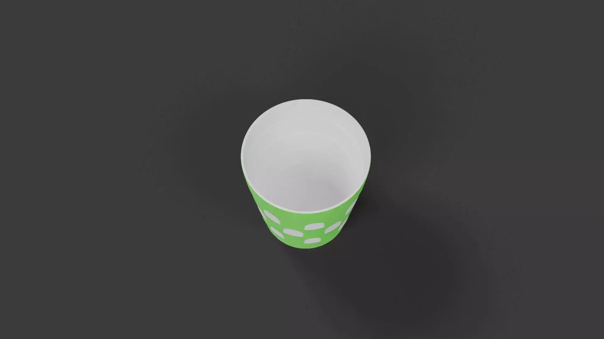 Green Plastic Cup Low-poly 3D model_5