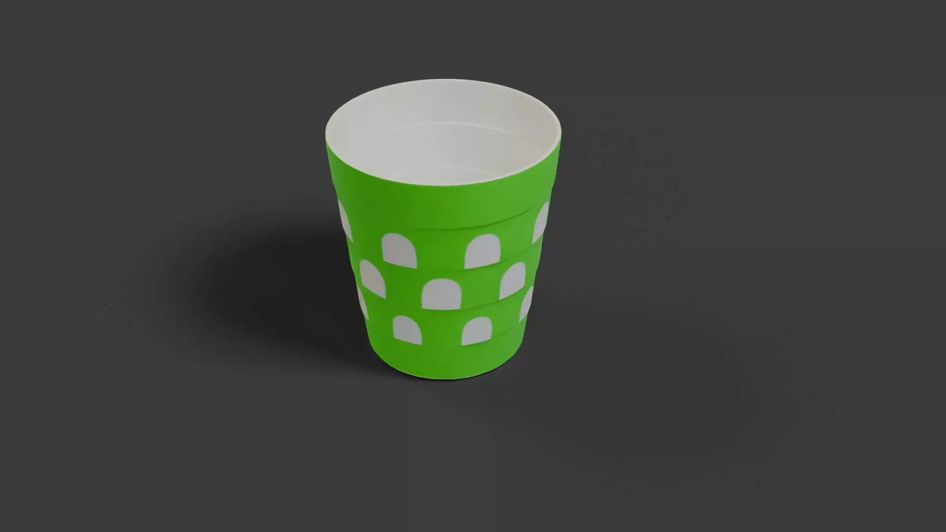 Green Plastic Cup Low-poly 3D model_6