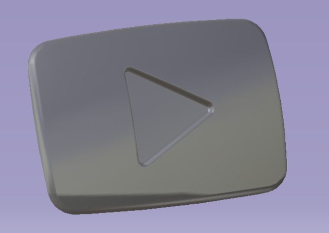 Youtube Button 3D print model