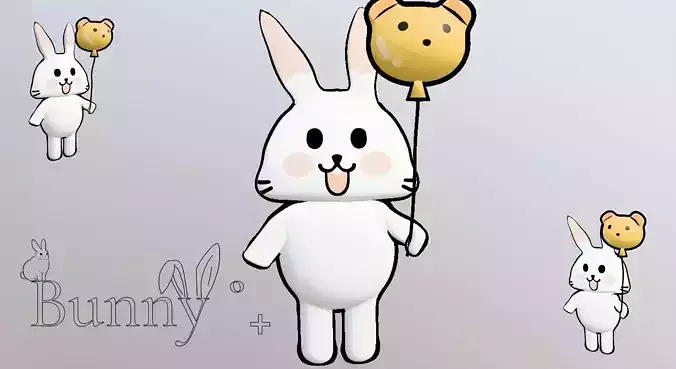Bunny and his adorable balloon