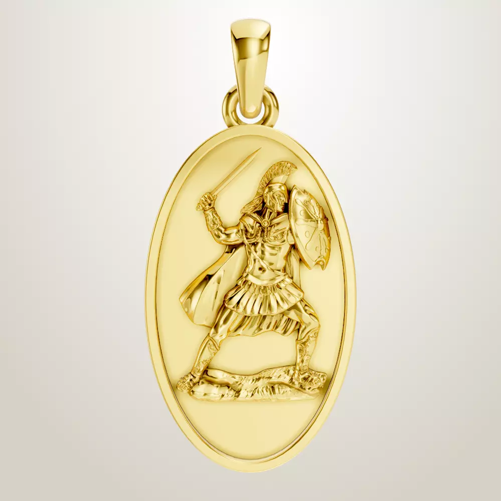 3D Gladiator Coin Engraving Design 3D print model