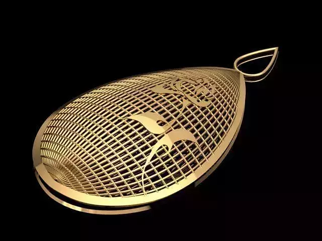 gold pendent 3D printable