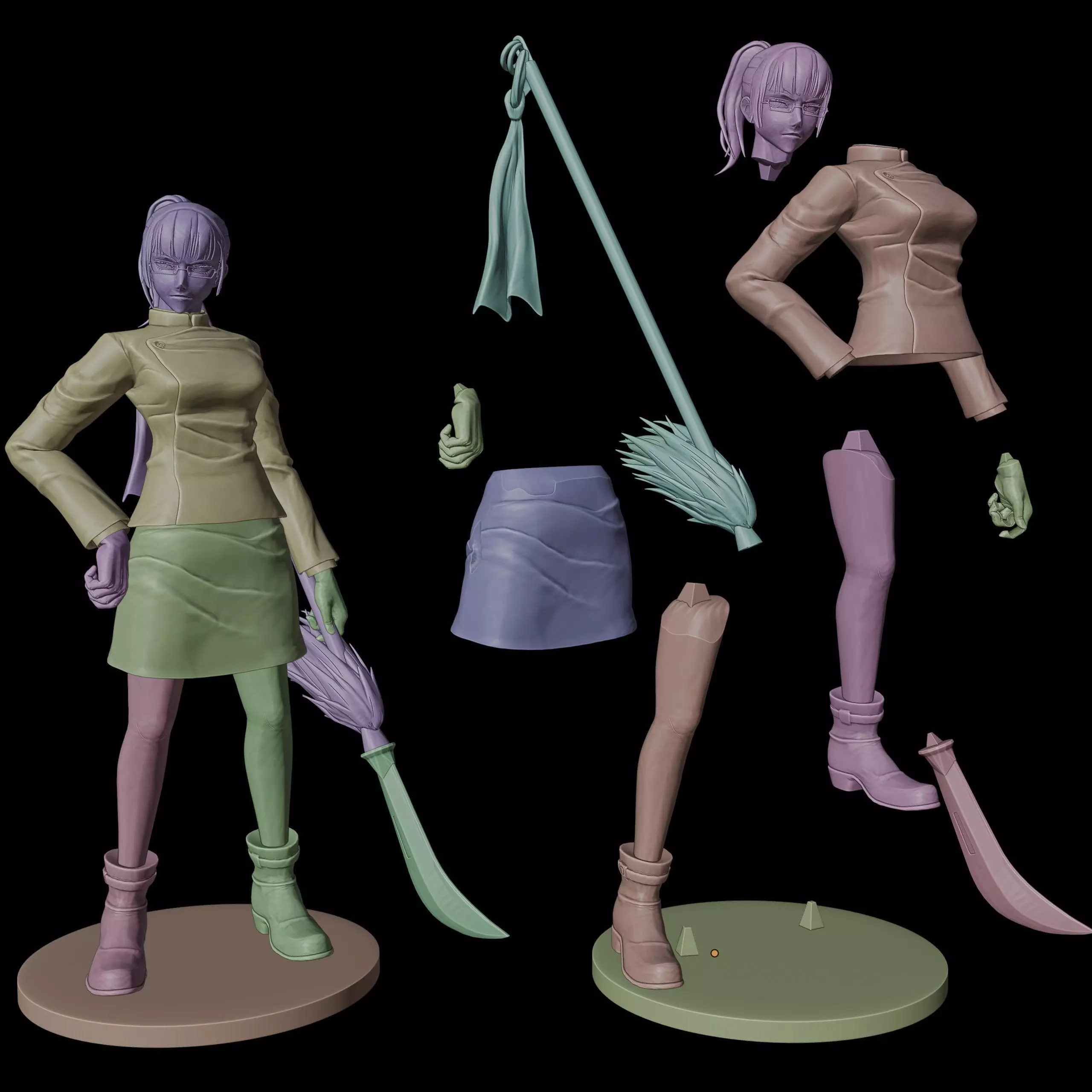 Maki Zenin 3D print model_12
