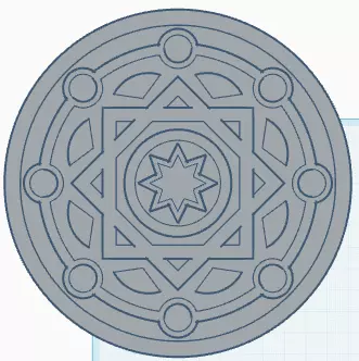 magic circle base 4 sizes 3D print model_1