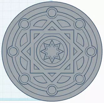 magic circle base 4 sizes 3D print model_2