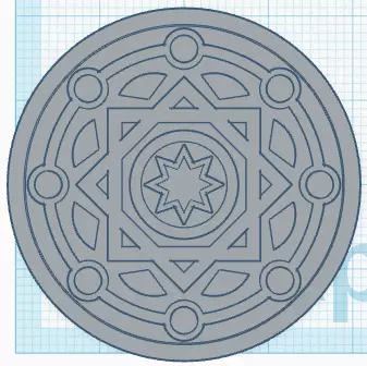 magic circle base 4 sizes 3D print model_4