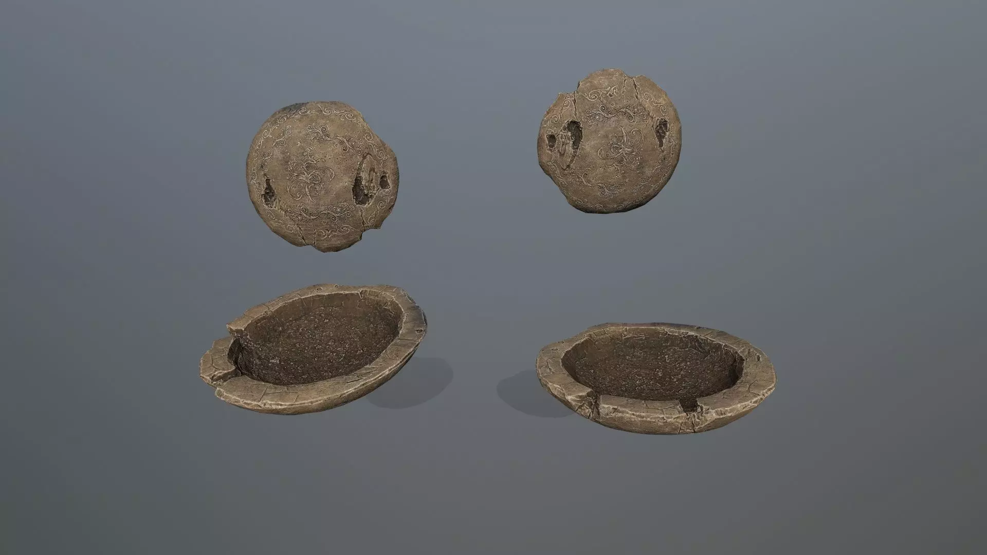 angel fountain Low-poly 3D model_4