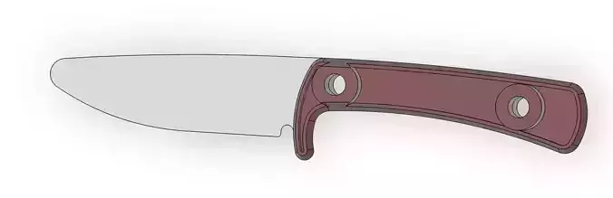 Kids Knife DIY Template STEP DXF Laser Cutting 3D Print Handle