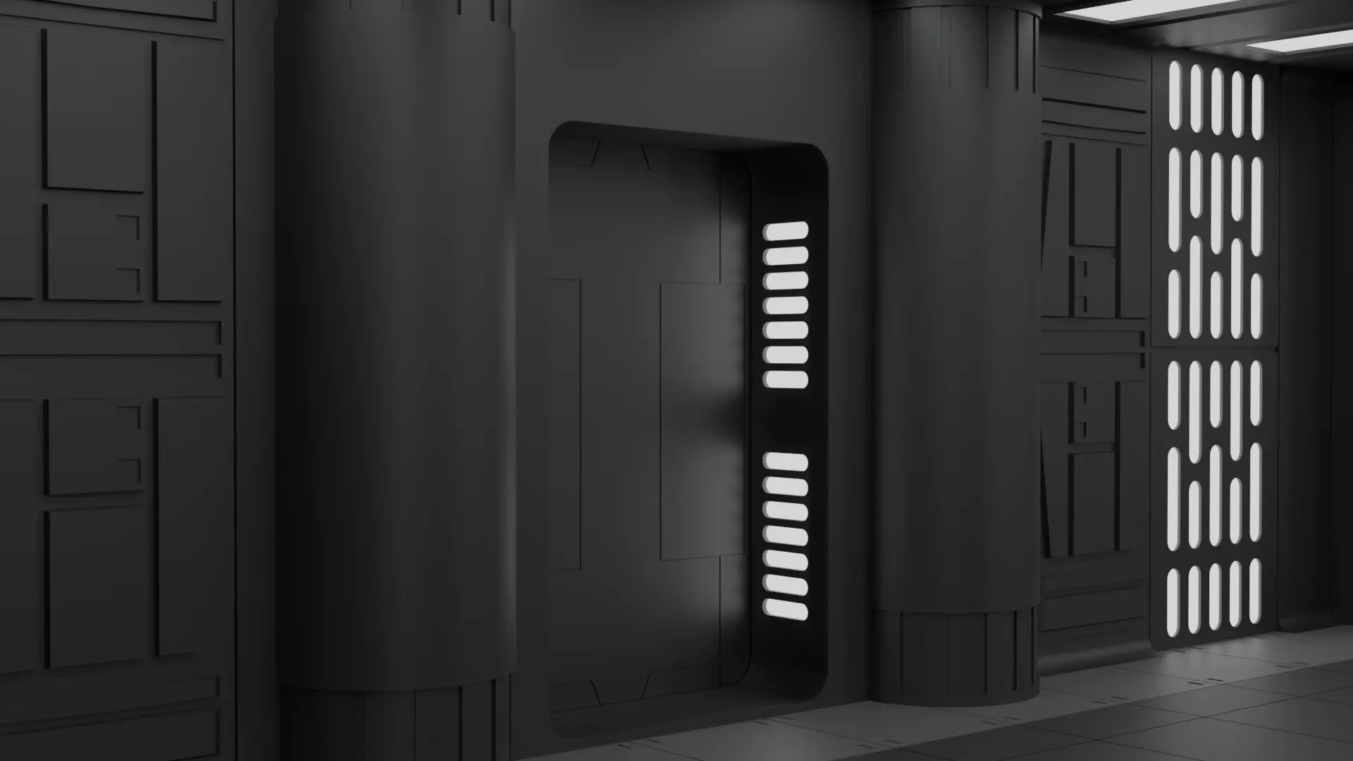 Imperial Corridor B Pack 3D model_12