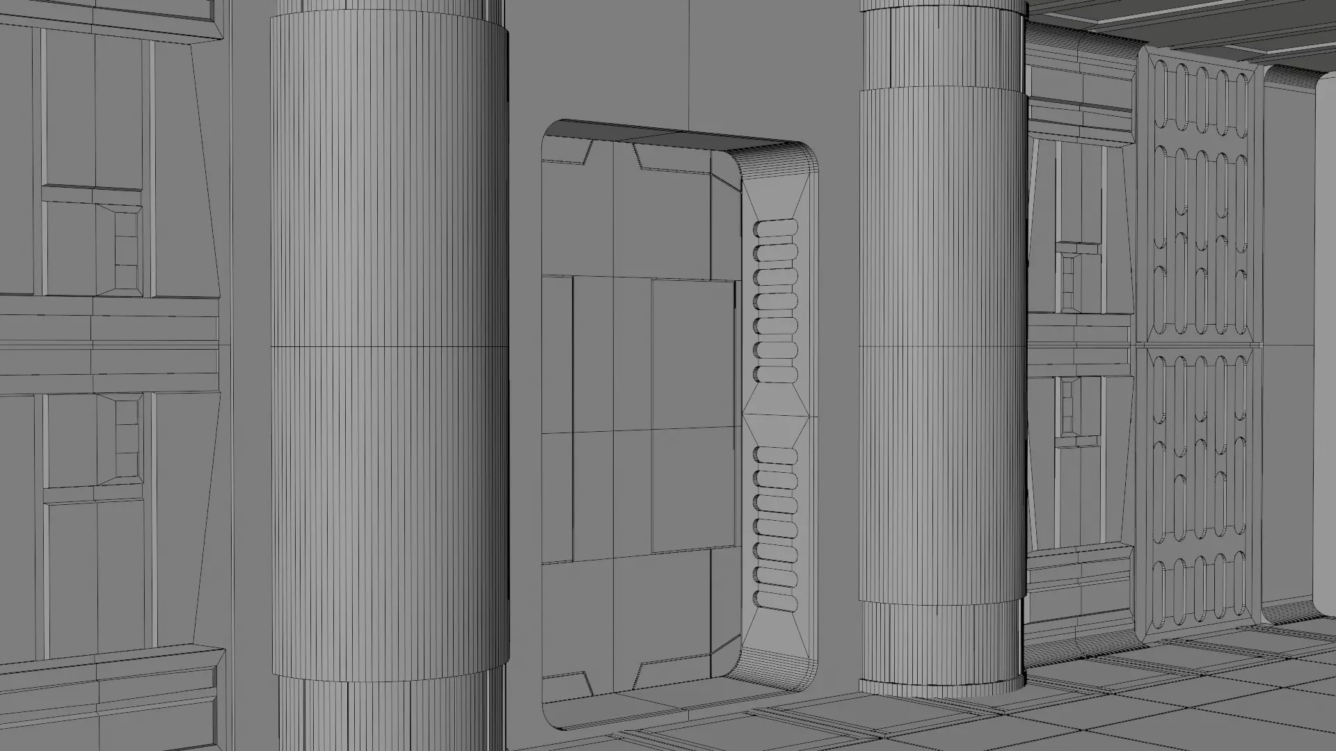 Imperial Corridor B Pack 3D model_13