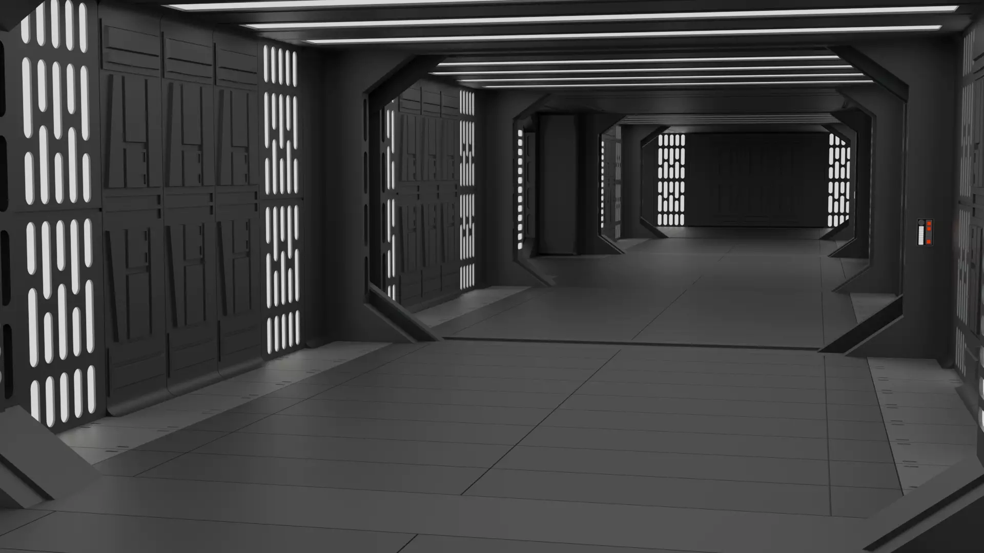 Imperial Corridor B Pack 3D model_0