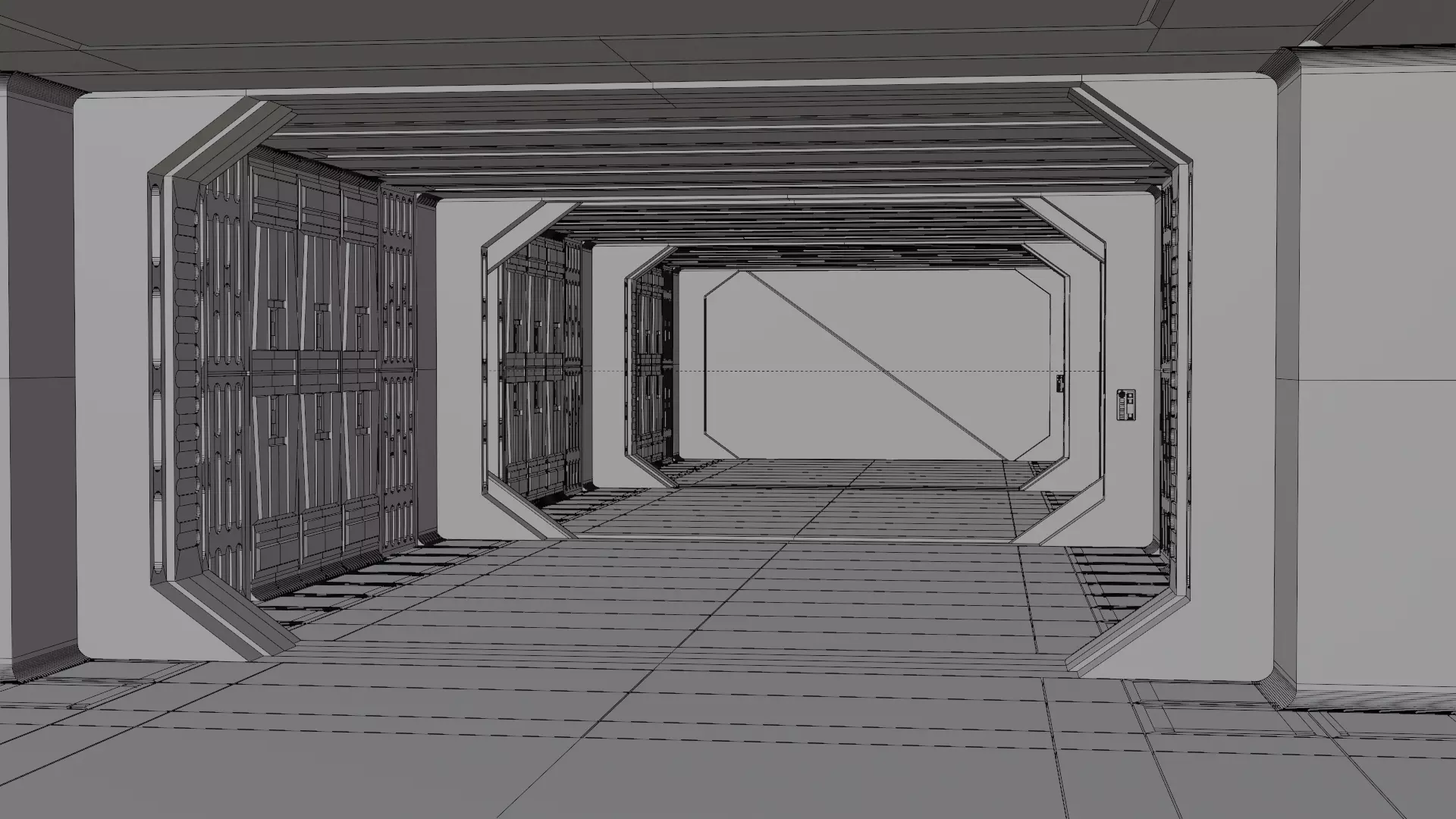 Imperial Corridor B Pack 3D model_3