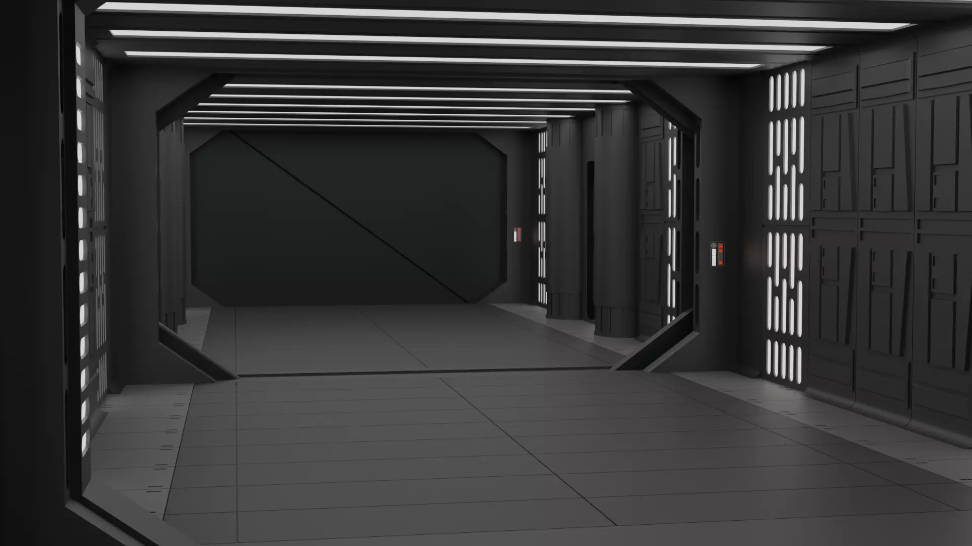 Imperial Corridor B Pack 3D model_10