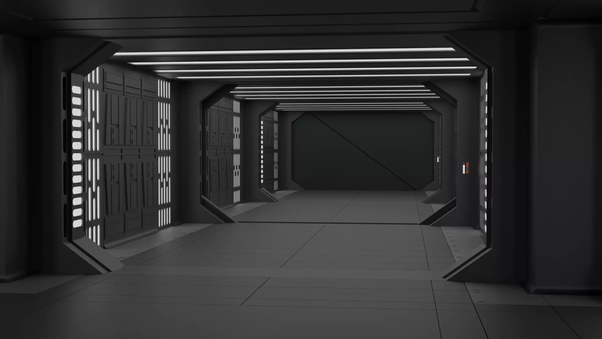 Imperial Corridor B Pack 3D model_2