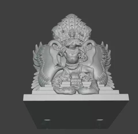 Lord Vishnu on Garuda Bali Style Inspired Sculpture 3D print model_7