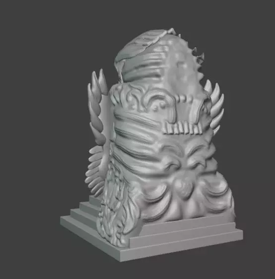 Lord Vishnu on Garuda Bali Style Inspired Sculpture 3D print model_3
