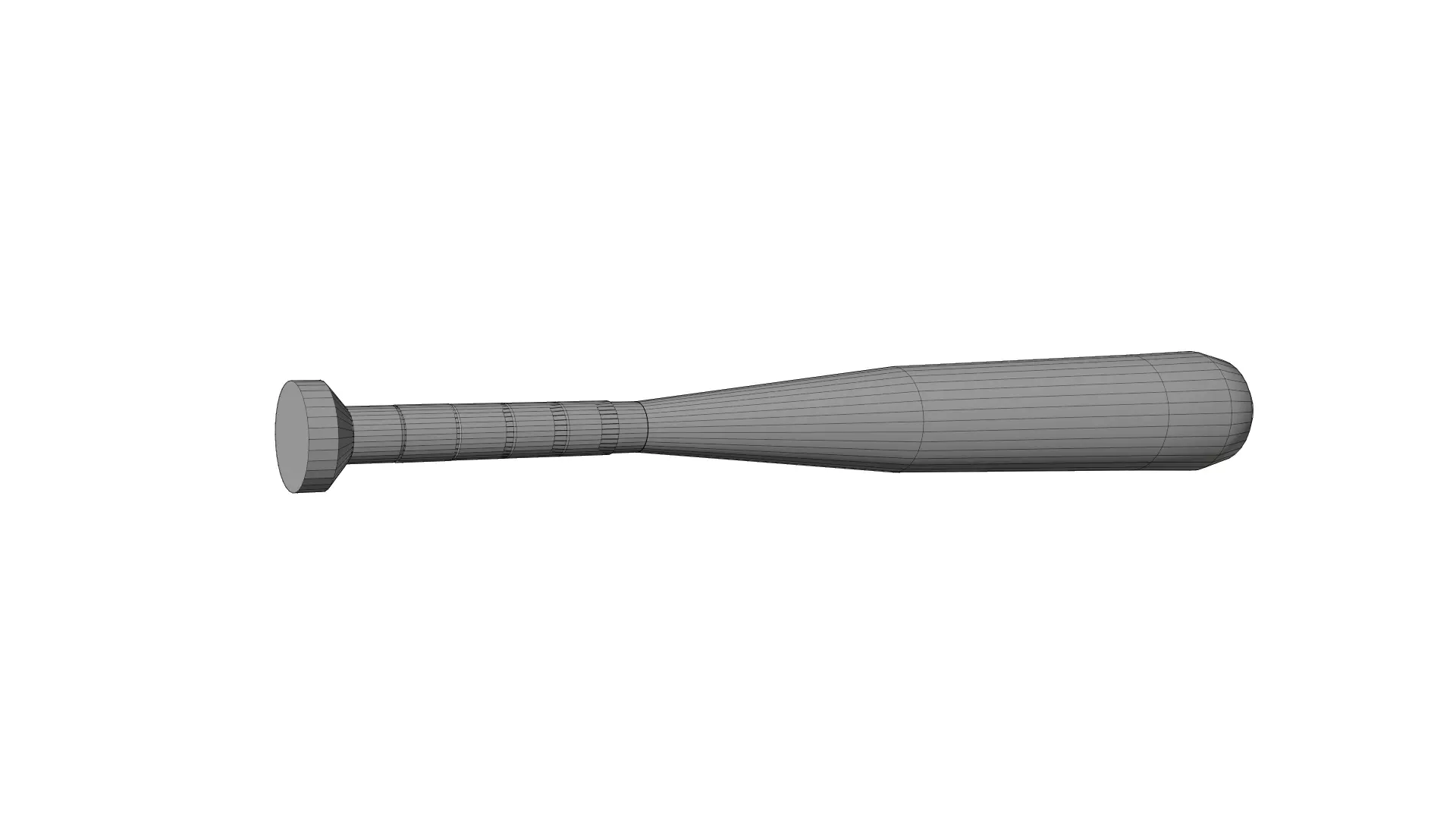 Baseballbat Low-poly 3D model_8