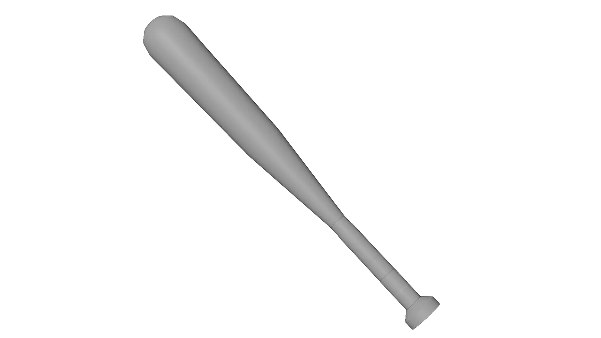 Baseballbat Low-poly 3D model_9