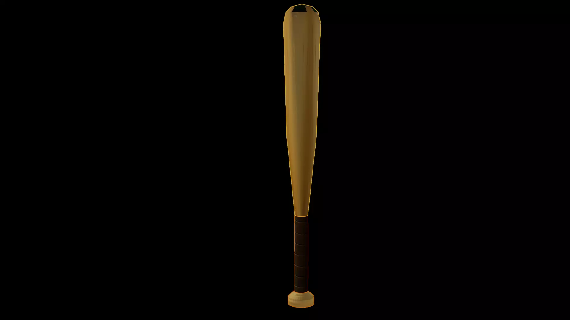 Baseballbat Low-poly 3D model_3