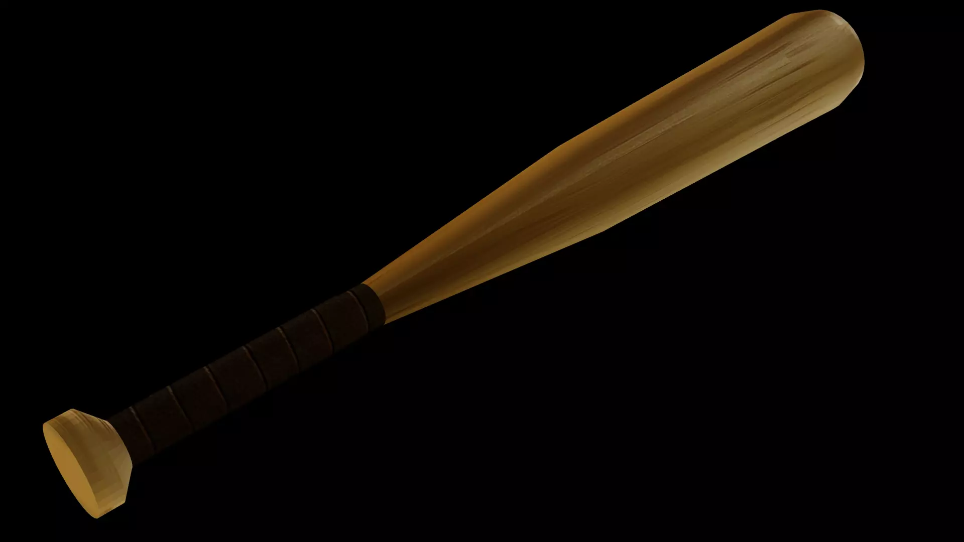 Baseballbat Low-poly 3D model_2