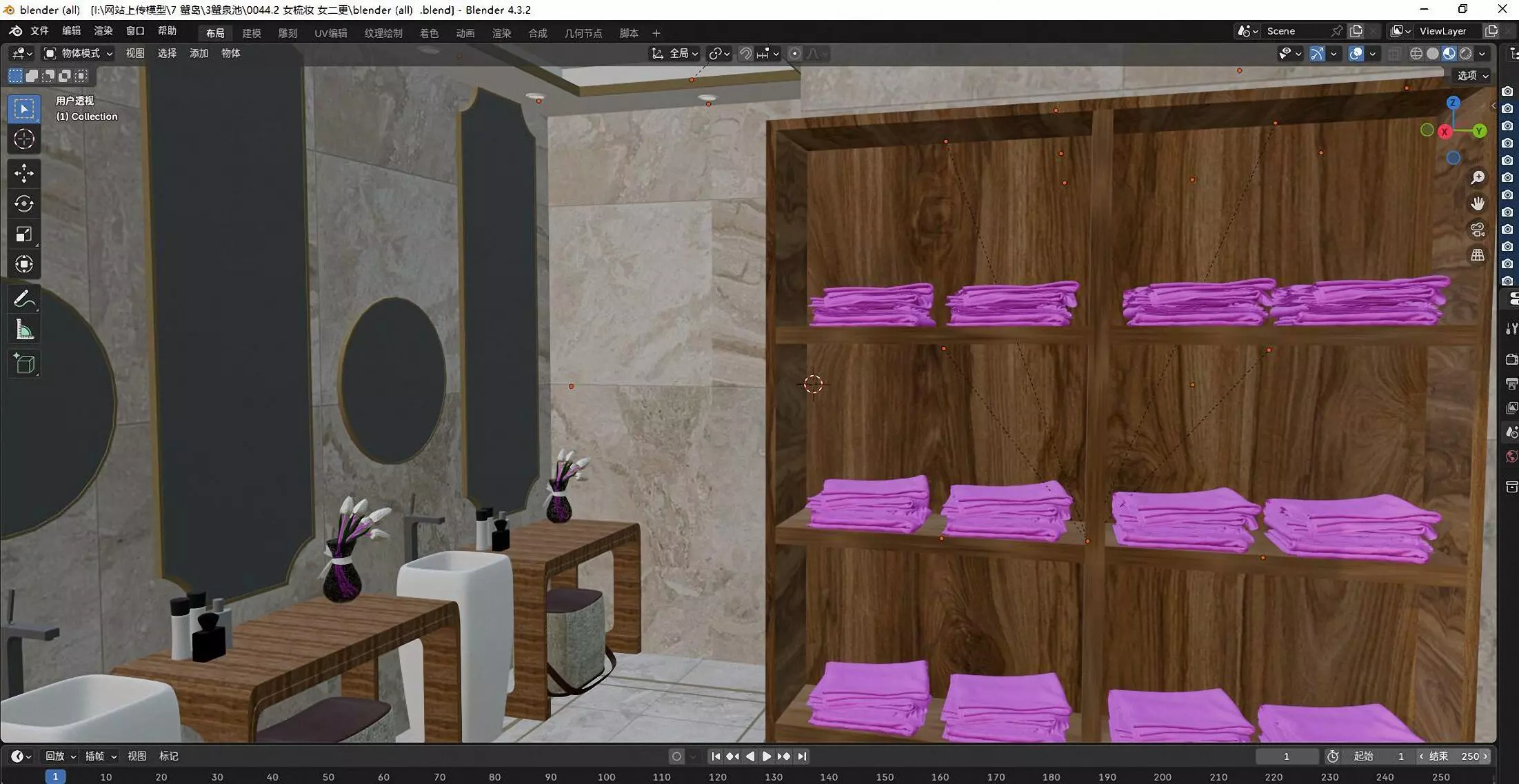 Locker room  3D model_4