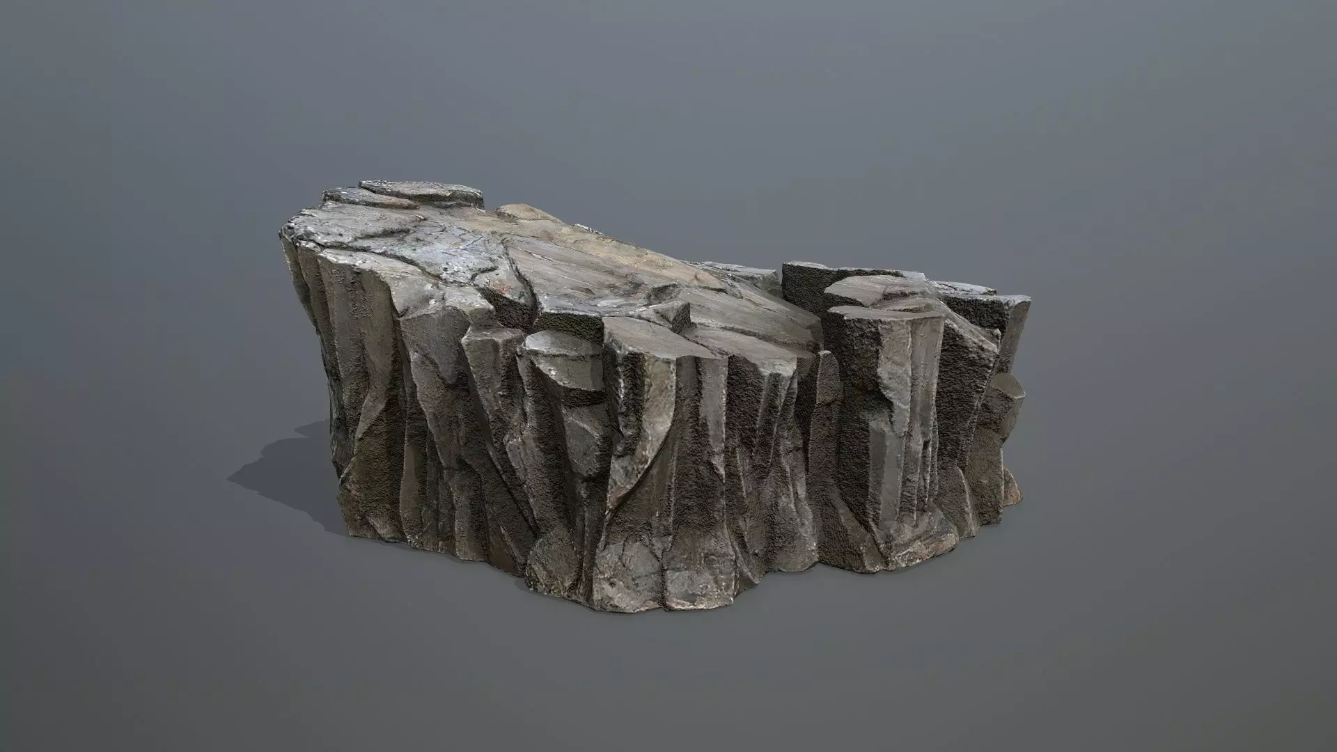 desert cliff rocks Low-poly 3D model_1