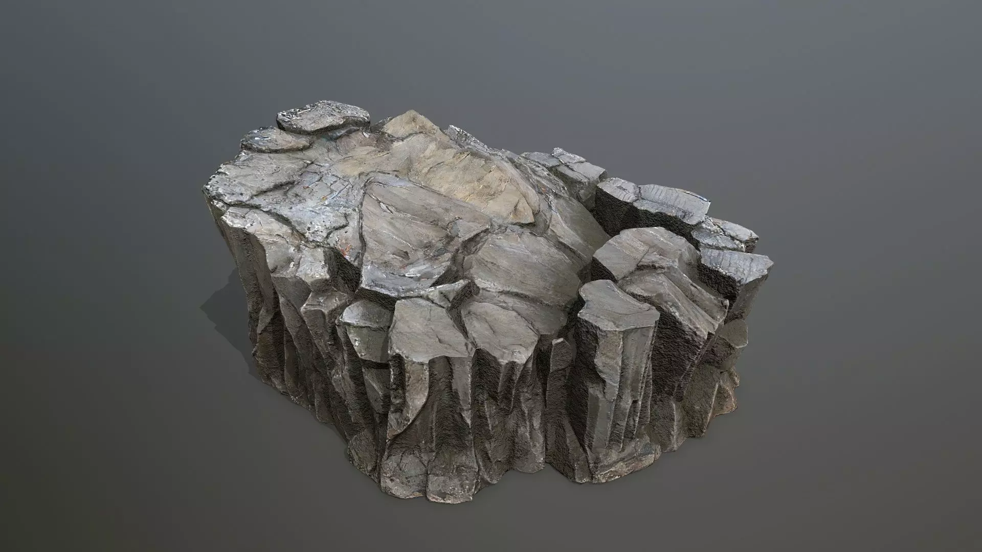 desert cliff rocks Low-poly 3D model_9