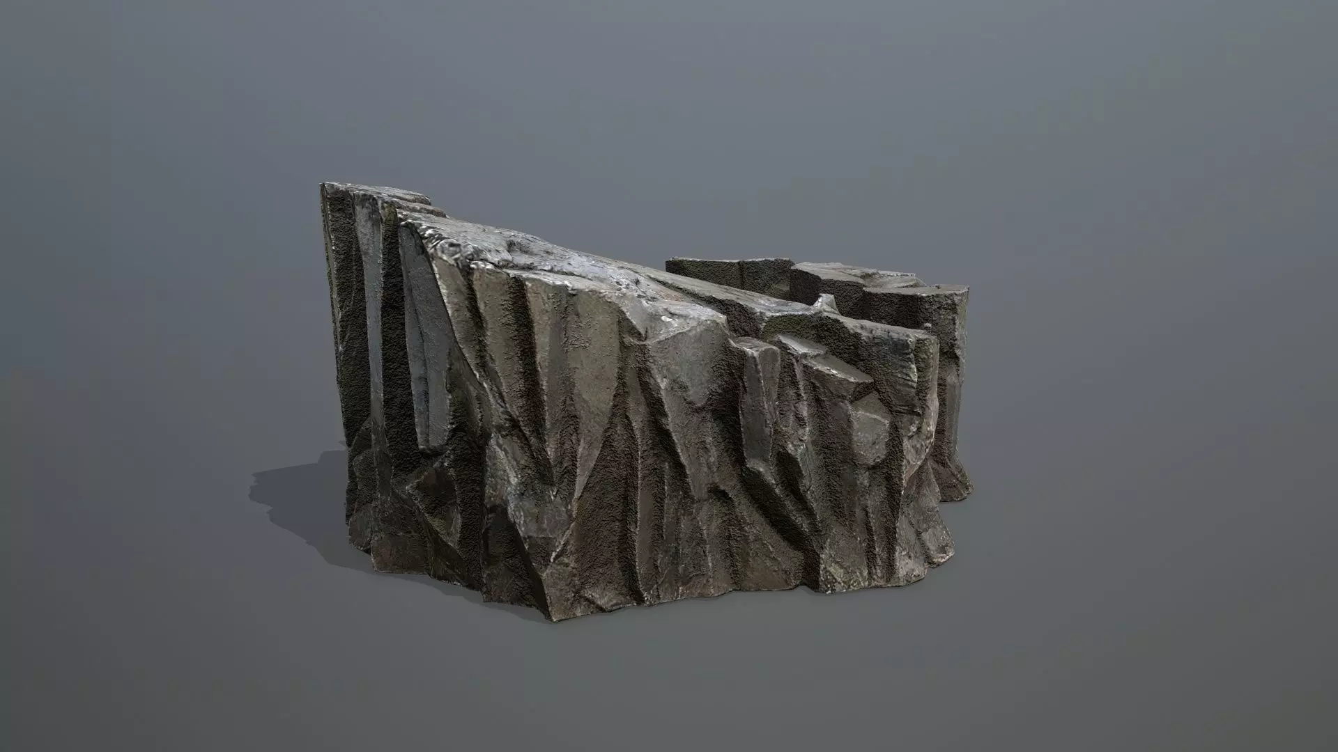 desert cliff rocks Low-poly 3D model_7