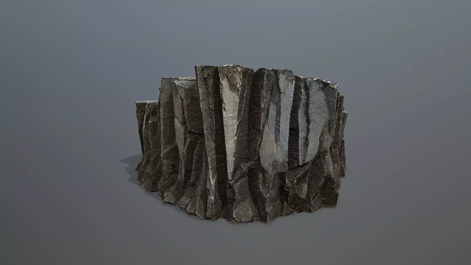 desert cliff rocks Low-poly 3D model_6